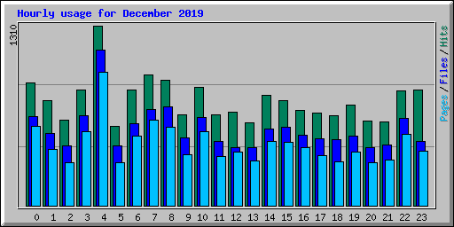 Hourly usage for December 2019