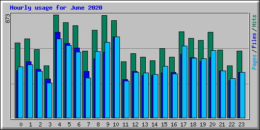 Hourly usage for June 2020