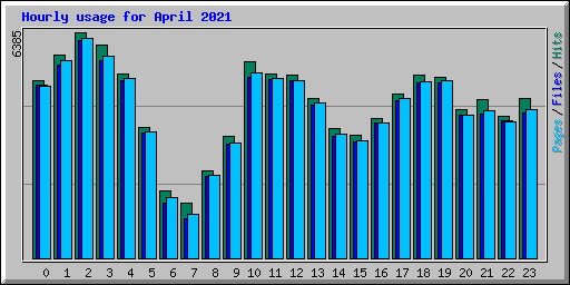Hourly usage for April 2021
