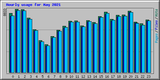 Hourly usage for May 2021