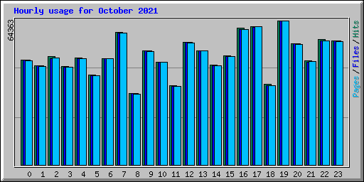 Hourly usage for October 2021