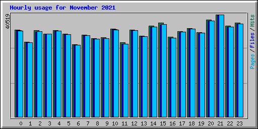 Hourly usage for November 2021