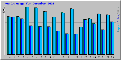 Hourly usage for December 2021