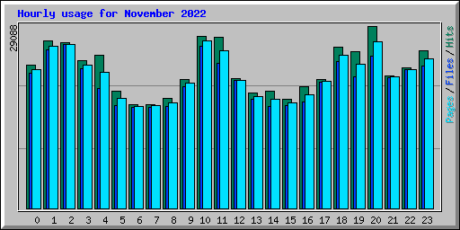 Hourly usage for November 2022