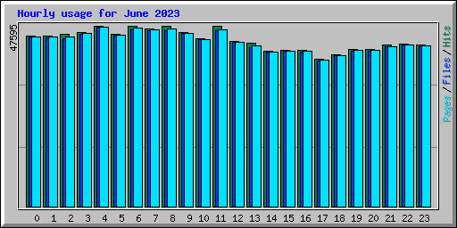 Hourly usage for June 2023