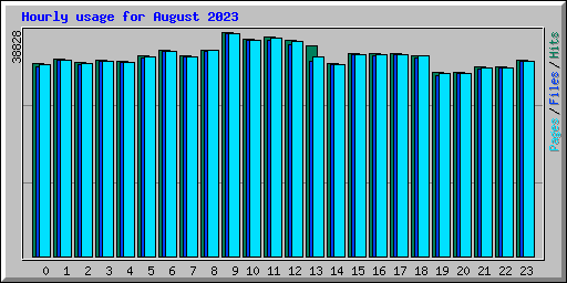 Hourly usage for August 2023