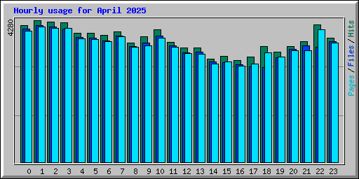 Hourly usage for April 2025