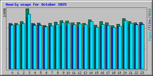 Hourly usage for October 2025
