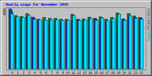 Hourly usage for November 2025